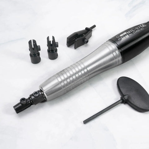 Air Powered 0.7mm Stroke Reciprocating Profiler For Precision Polishing with multiple chucks and tool accessories