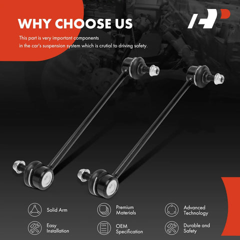 2 Front Sway Bar Links Stabilizer Kit For Ford Fiesta 2011 2019 EcoSport Mazda Toyota Front View
