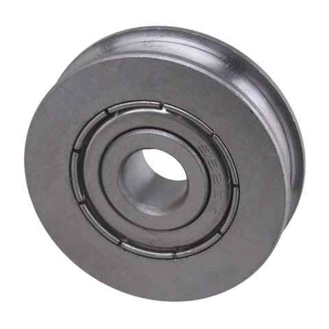 Two Pack U Type Groove Ball Bearing Guide Pulleys For Rail Track Linear System 6x25x7mm 440C Stainless Steel close-up