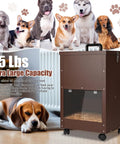 Real Deal Automatic Gravity Dog Feeder With Smooth Rolling Wheels For Large Breed Puppers, Self Refilling Bulk Kibble Dispenser with 45 lbs capacity.