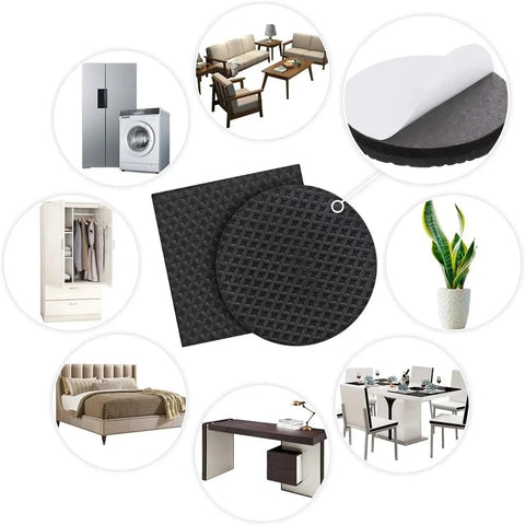 44 Piece Furniture Pad Set With No Slip Self Adhesive Felt Pads For Chair And Table Legs, Anti Scratch Floor Protectors