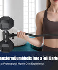 Turn Your Dumbbells Into A Full On Barbell With This EZ Curl Bar Adapter 200Lb Capacity Adjustable Weight Bar For Home Gym