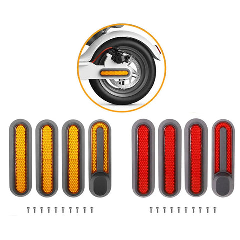 Easy Snap On Reflective Wheel Covers For Electric Scooters Front And Rear No Fuss Quick Install Night Safety Warning Front Fork Reflectors Weatherproof Durable