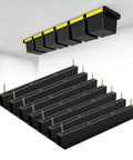 Heavy Duty 7 Pack Overhead Garage Storage Rack for Six Bins, Ceiling Storage System, Adjustable Metal Bin Rack With Hardware