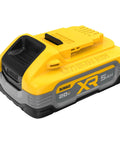 Powerstack 20V Max Battery Starter Kit with Rechargeable 5Ah Lithium Ion Pack for Cordless Tools, yellow and black battery