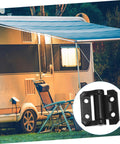 Heavy duty quiet close cabinet hinge ideal for home use, shown with camping scene backdrop.