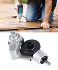Heavy Duty Electric Drill Shears Attachment For Thin Iron Sheet Metal Cutting High Speed Steel Adapter shown in use for DIY projects.
