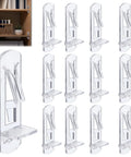 Twenty Piece Plastic Self Locking Shelf Pins Five Millimeter For Three Quarter Inch Thick Shelves Clear Cabinet Clips set