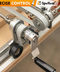 Ready To Roll Manual Drive Upgrade For Custom Slab Flattening Mill featuring precise control knobs and adjustable timing belts.
