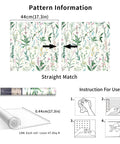 Peel And Stick Floral Wallpaper Vinyl Roll Easy Install 17.3 Inch Wide By 393.7 Inch Long Covers 47.4 Sq Ft For Kitchen Cabinets And Furniture Vintage Flower Pattern DIY Friendly Renter Approved illustration with pattern details and installation guide.