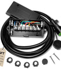 Heavy Duty 6 Foot 7 Pin Trailer Wiring Harness Kit with junction box, copper wires, and connectors for RV and truck towing.