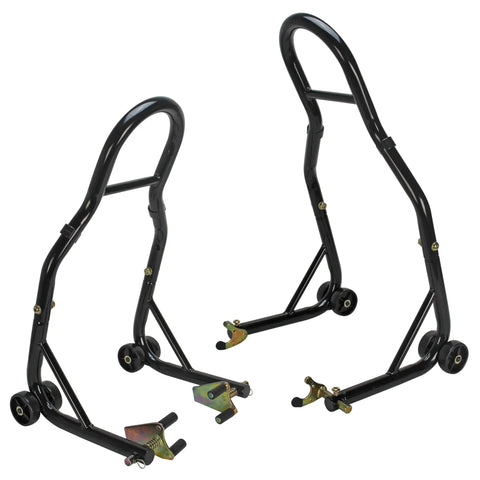 Front And Rear Spool Style Lift Stand For Sport Bikes Universal Fit For Most Yamaha Honda Kawasaki Suzuki Ducati BMW Quick Lift