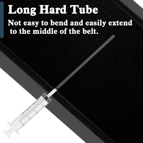 Silicone Treadmill Lube 16 Ounce Belt Oil syringe applicator with long tube for smooth runs and quiet operation.