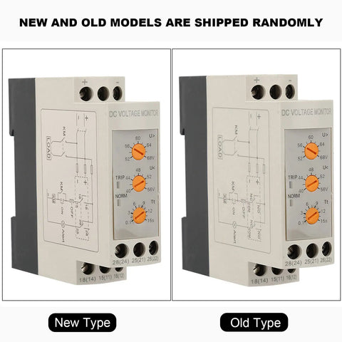 Voltage Monitoring Relay For Single Phase Systems With Adjustable Over Voltage And Under Voltage Protection, DC 48V, two models