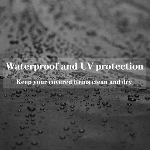 Heavy Duty Waterproof 6X12Ft Tarp Black Poly Tarpaulin For Outdoor Use close-up with water droplets showing waterproof feature