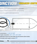 Diagram of Gen 1 12Ft Boat Throttle And Shift Cables 2 Pack For Mercury MerCruiser Force Outboard Engines Replacement showing dimensions and lengths.