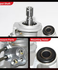 Close-up of Ford Focus Hydraulic Power Steering Rack And Pinion Assembly Direct Bolt On Fit 2000 2001 2002 2003 2004 2005 components