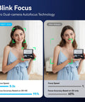 Next Level Dual Camera AI Powered PTZ 4K Webcam Featuring Smooth Face Tracking And Crisp Auto Focus For Top Tier Live Streaming and Flawless Professional Video Calls Absolute Game Changer For Content Creators And Remote Teams, showcasing autofocus technology comparison.