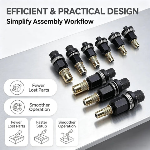 Rivet Nut Tool Kit 66 Piece Set For M3 To M10 Carbon Steel Rivnut Kit With Mandrel Set Built For Metal Fastening Diy Repairs Drilling Or Manual Use Great For Home And Garage Projects Or Pro Jobs, mandrels on metal surface