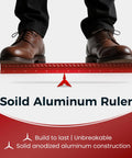 Tough As Nails 12 Inch Triangular Architectural Scale Ruler Made From Heavy Duty Aluminum underfoot with engraved measurements.