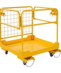 Heavy Hitter 36X36 Forklift Safety Cage With Foldable Man Basket 1200 Lb Rock Solid Construction with guardrails.