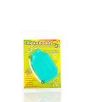 Teal Junior Personal Air Filter Keychain With LED Light And Travel Cap Portable Odorless Smoke Exhale Filter in packaging