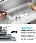 Undermount 15 Inch 18 Gauge Stainless Steel Kitchen Bar Sink With Noise Defend Soundproofing And Built To Last Commercial Grade Satin Finish
