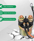 Starter Solenoid Relay For Yamaha Outboards And WaveRunners Replaces MS5C-311-1 Fits 9.9 To 170 HP Yamaha Motors Marine Electrical Upgrade For Yamaha 1985 And Up, shown with wiring