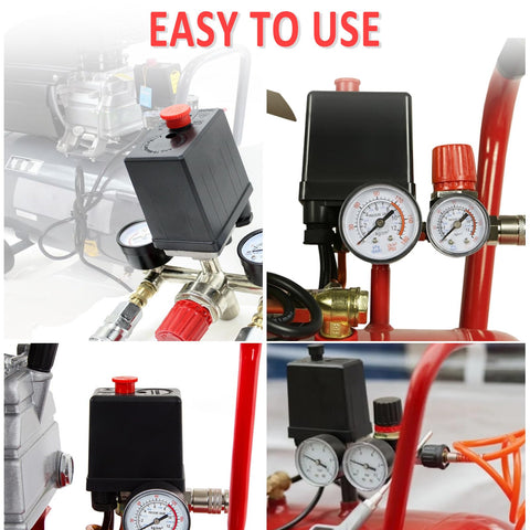 Upgraded Replacement Pressure Switch For Air Compressor 90 120 PSI 240V 4 Way Control Valve Non Original Parts in use