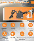 High Performance Digital Length Meter And Mechanical Length Counter For Cloth And Textiles With Quick Cooling Vents and Ultra Smooth Finish - Detail of electronic counter with cord.