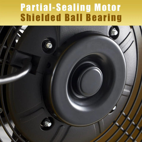 Close-up of the motor on High Velocity Drum Air Circulator Fan With 2800 CFM Turbo Power For Big Spaces
