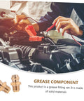 Mechanic using Hydraulic Grease Fittings Kit 25Pcs Set With Straight And Angled Zerk Fittings for heavy equipment maintenance.