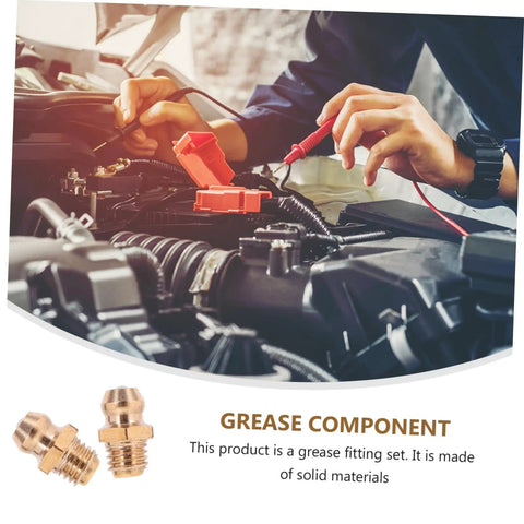 Mechanic using Hydraulic Grease Fittings Kit 25Pcs Set With Straight And Angled Zerk Fittings for heavy equipment maintenance.