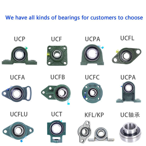 Assorted bearings including UCFL204 Pillow Block Bearing 20mm Bore Mounted Pillow Block Chrome Steel Bearings 2 Bolt Flange Mounted