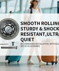 Heavy Duty Suitcase Wheels Replacement Set With Tough Rubber 360 Swivel Casters And Precision Bearings for luggage and tools.