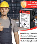 Replacement Air Compressor Pressure Switch 145 And 175 Psi For TS4N5 2340L5 2340N5 2340D5 5HP Single Phase Units With Built In Unloader Valve Four Port FNPT OEM 23474653 Compatible Easy Swap shown with worker in factory.