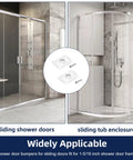 Glass Shower Door Bumpers For Sliding Doors With Screws, Wall Jamb Stopper Replacement Parts For Shower Enclosures