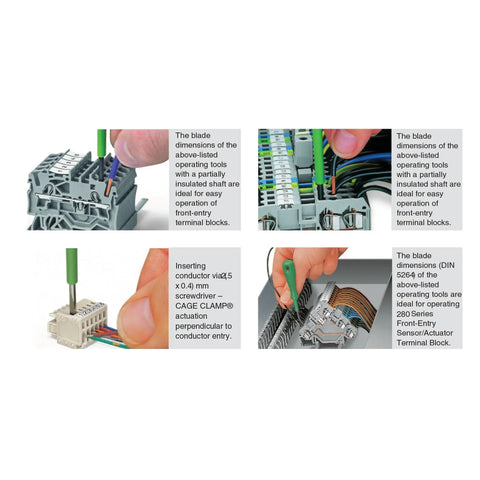 210 Series Six Piece Terminal Screwdriver Set With Partially Insulated Shafts used on terminal blocks in control panels
