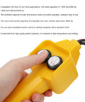 Jnixij Wired Winch Handheld Remote Controller with forward and reverse buttons, yellow plastic durable design for 12V electric winches.