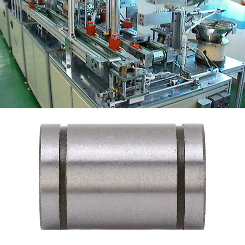Cool 10pc Alloy Steel Linear Motion Ball Bearings With Smooth Glide Fit For 3D Printers, Engraving Machines And Wind Power Gear That Slays close-up of a silver alloy steel ball bearing.