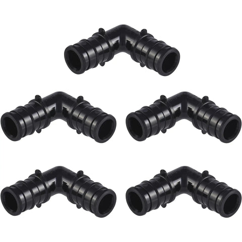 Half Inch PEX A Expansion 90 Degree Elbow Coupling For Plumbing Pack Of 5 Easy Install Plastic Fittings PEX Expansion Connector