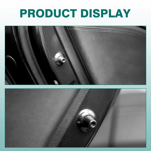 10 Pack Heavy Duty Automotive Rubber Hood And Trunk Mounds Elastic Door Damper Buffers Noise Reduction Shock Absorbers Badass Protection For Your Rig In Black installed on a car door.