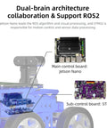 Jetson Nano Based AI Vision Robot Kit with Lidar and 7 Inch Touch Screen Depth Camera ROS2 Mapping Navigation Obstacle Avoidance