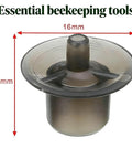Plastic component of Six Piece Queen Bee Catcher Cage Set For Beekeeping With One Handed Use, measuring 16mm by 19mm.