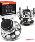2 Pack Rear Wheel Bearing And Hub Assembly With ABS Fits Toyota Corolla 2019 2023 Prius 2016 2022 Prius Prime 2017 2022 And Lexus Ct200h 2011 2017 5 Lug, shown with packaging.