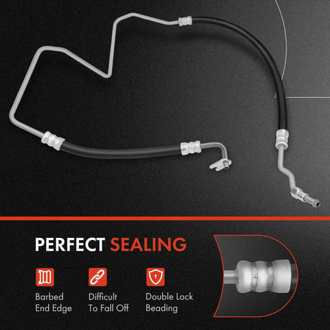 Beefed Up Power Steering Return Hose Line Assembly For Ford F250 F350 F450 F550 Super Duty 1999 To 2003 7.3L V8 With Hydraulic Brake Booster To Reservoir Upgrade