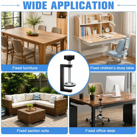 4 Pack Adjustable Patio Furniture Clips Keep Outdoor Rattan Wicker Sections Locked In, 3 Inch Sectional Couch Connectors For Wicker Sofa Sets, Secure Modular Seating, Patio Clamps And Wicker Chair Fasteners