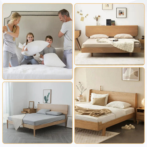 Heavy Duty Queen Bed Headboard Mounting Brackets Two Piece Steel Conversion Kit With Secure Fastening Rock Solid Construction Fits Like A Champ For Quick Upgrades in stylish bedroom settings.