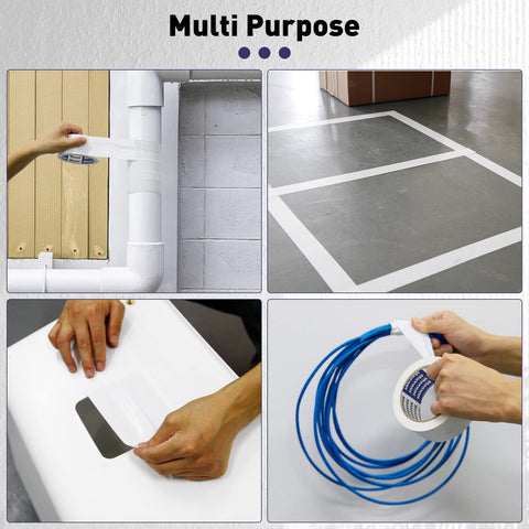 Heavy Duty White Duct Tape 1.88 Inch Wide By 35 Yards Waterproof used for various indoor and outdoor fixes like sealing pipes.
