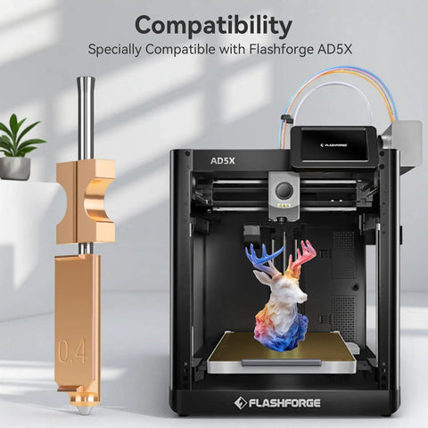 Level Up Your Maker Setup With This Quick Swap 0.4MM Nozzle Constructed From Heavy Duty Copper Alloy And Hardened Steel To Deliver Ridiculous AD5X Compatible 3D Printing Speeds That Absolutely Crush It Daily